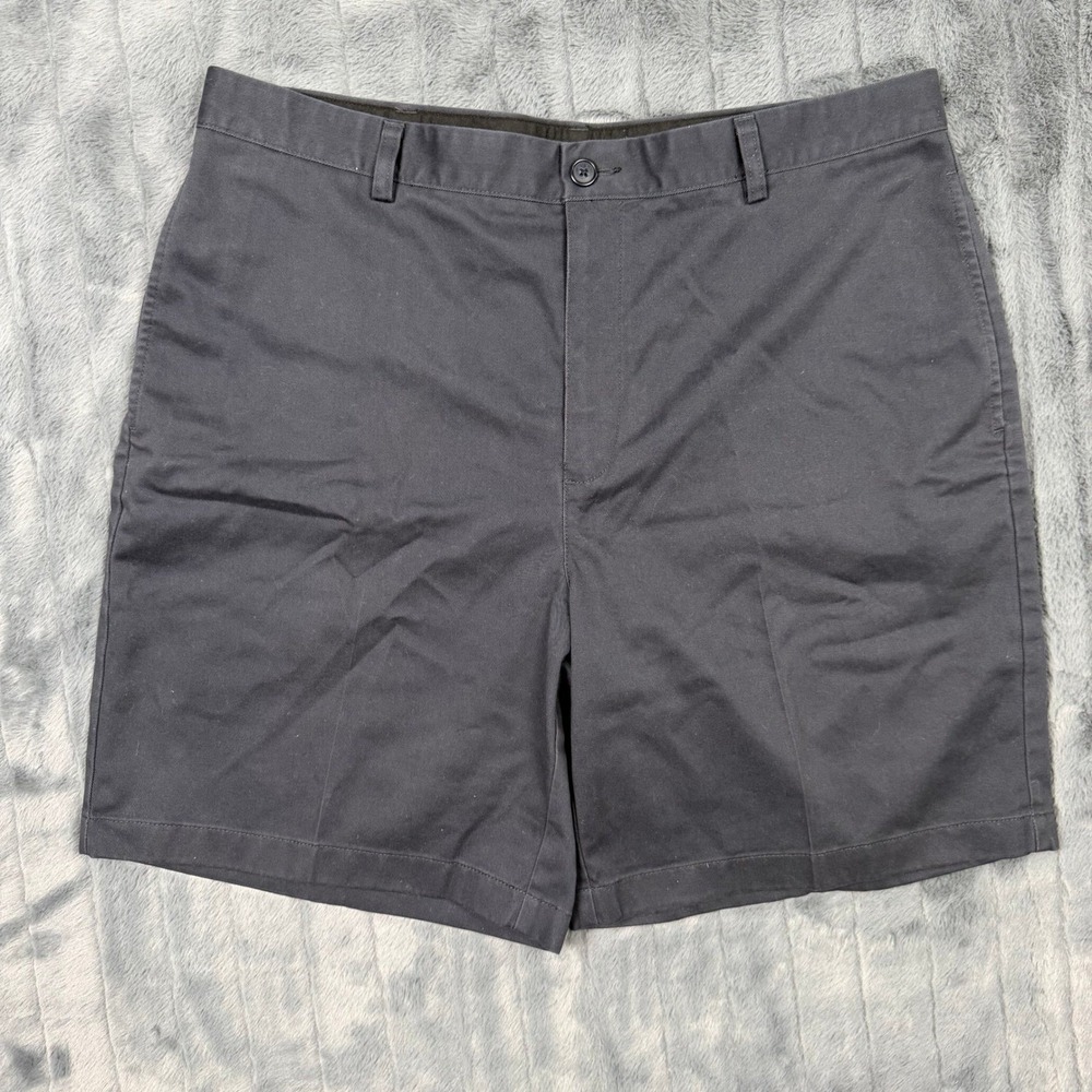 LL Bean Natural Fit Mens Blue Cotton Chino Shorts Size 37 Item 215649